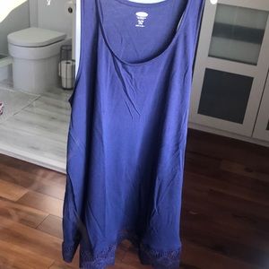 Navy blue flowy shirt